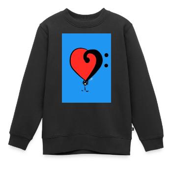 Faible Kuoro - Sweat Premium enfant bio - noir - Devant - AI Model Kid Female (0cm)