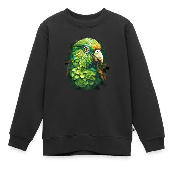 Wellensittich Sittich - Kinder Premium Organic Sweatshirt - Schwarz - Vorne - AI Model Kid Female (0cm)