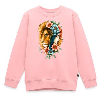 Wunderbare Frau, deren lange Haare - Kinder Premium Organic Sweatshirt - Rosa - Vorne - AI Model Kid Female (0cm)