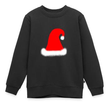 Klassische Weihnachtsmütze - Kinder Premium Organic Sweatshirt - Schwarz - Vorne - AI Model Kid Female (0cm)