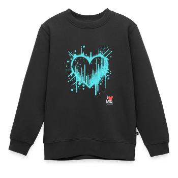iLoveME - Kinder Premium Organic Sweatshirt - Schwarz - Vorne - AI Model Kid Female (0cm)