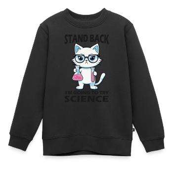 Résignation - J’essaie la science - Sweat Premium enfant bio - noir - Devant - AI Model Kid Female (0cm)