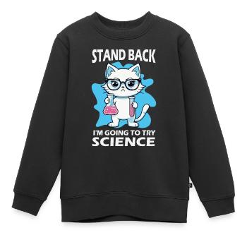 Résignation - J’essaie la science - Sweat Premium enfant bio - noir - Devant - AI Model Kid Female (0cm)