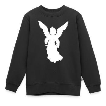 Ange Protecteur Ange Gardien Noël Noël - Sweat Premium enfant bio - noir - Devant - AI Model Kid Female (0cm)
