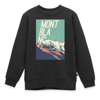 Mont Blanc Eleganz - Kinder Premium Organic Sweatshirt - Schwarz - Vorne - AI Model Kid Female (0cm)