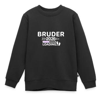 Bruder 2026 Babyfüße - Kinder Premium Organic Sweatshirt - Schwarz - Vorne - AI Model Kid Female (0cm)