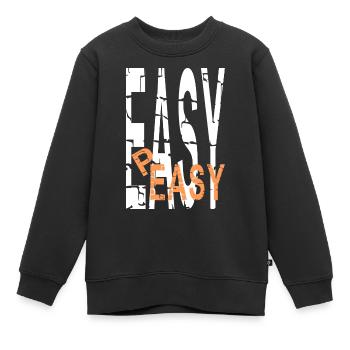 kinderleicht - Kinder Premium Organic Sweatshirt - Schwarz - Vorne - AI Model Kid Female (0cm)