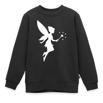 Fée elfe - Sweat Premium enfant bio - noir - Devant - AI Model Kid Female (0cm)