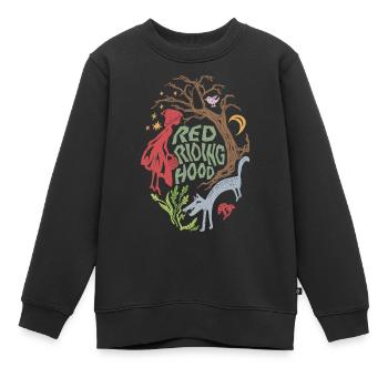 Rotkäppchen und der Wolf - Kinder Premium Organic Sweatshirt - Schwarz - Vorne - AI Model Kid Female (0cm)
