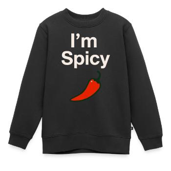 Ich bin scharf! - Kinder Premium Organic Sweatshirt - Schwarz - Vorne - AI Model Kid Female (0cm)