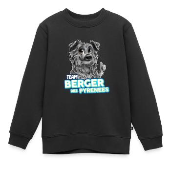 TEAM Pyrenäen-Schäferhund - Harlekin - Kinder Premium Organic Sweatshirt - Schwarz - Vorne - AI Model Kid Female (0cm)