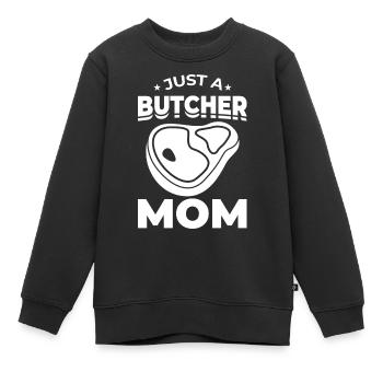 Nur eine Metzger Mutter - Kinder Premium Organic Sweatshirt - Schwarz - Vorne - AI Model Kid Female (0cm)