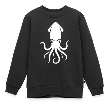 Calmar - Sweat Premium enfant bio - noir - Devant - AI Model Kid Female (0cm)