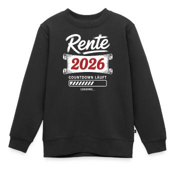 Rente 2026 Countdown Läuft - Kinder Premium Organic Sweatshirt - Schwarz - Vorne - AI Model Kid Female (0cm)