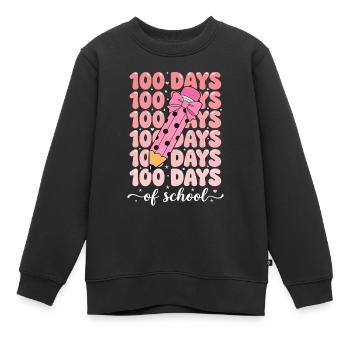 100 days of school celebration - Kinder Premium Organic Sweatshirt - Schwarz - Vorne - AI Model Kid Female (0cm)
