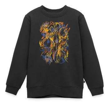 abstrakt - Kinder Premium Organic Sweatshirt - Schwarz - Vorne - AI Model Kid Female (0cm)