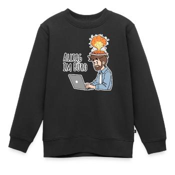 La vie quotidienne au bureau - Le CHAOS complet - Sweat Premium enfant bio - noir - Devant - AI Model Kid Female (0cm)