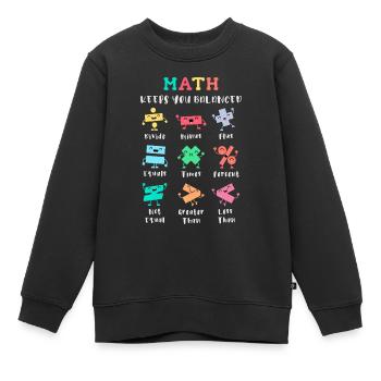 Mathe hält dich im Gleichgewicht - Kinder Premium Organic Sweatshirt - Schwarz - Vorne - AI Model Kid Female (0cm)