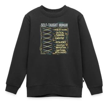 Home Schooling - Kinder Premium Organic Sweatshirt - Schwarz - Vorne - AI Model Kid Female (0cm)