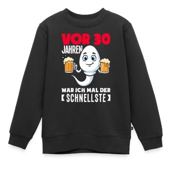 Vor 30 Jahren Der Schnellste - Kinder Premium Organic Sweatshirt - Schwarz - Vorne - AI Model Kid Female (0cm)