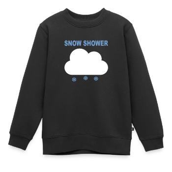 DOUCHE DE NEIGE - Sweat Premium enfant bio - noir - Devant - AI Model Kid Female (0cm)