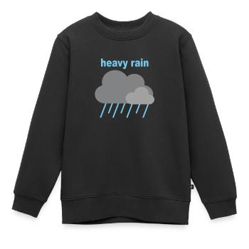 fortes pluies - Sweat Premium enfant bio - noir - Devant - AI Model Kid Female (0cm)