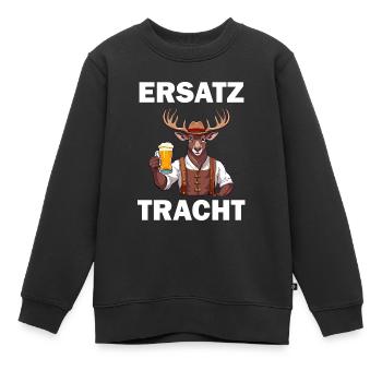 Lederhose Hirsch Tracht Bayrisch Trachten Ersatz - Kinder Premium Organic Sweatshirt - Schwarz - Vorne - AI Model Kid Female (0cm)