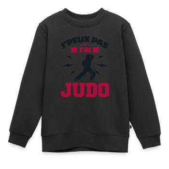 Ich kann nicht Judo - Kinder Premium Organic Sweatshirt - Schwarz - Vorne - AI Model Kid Female (0cm)