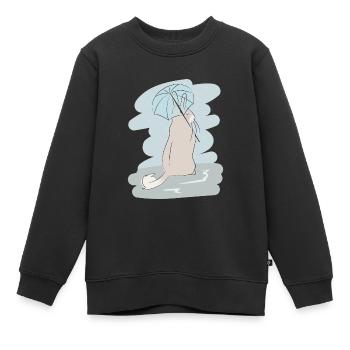 Design illustré avec Viscacha - Sweat Premium enfant bio - noir - Devant - AI Model Kid Female (0cm)