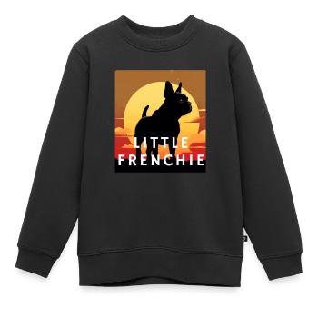 Little Frenchie - Kinder Premium Organic Sweatshirt - Schwarz - Vorne - AI Model Kid Female (0cm)