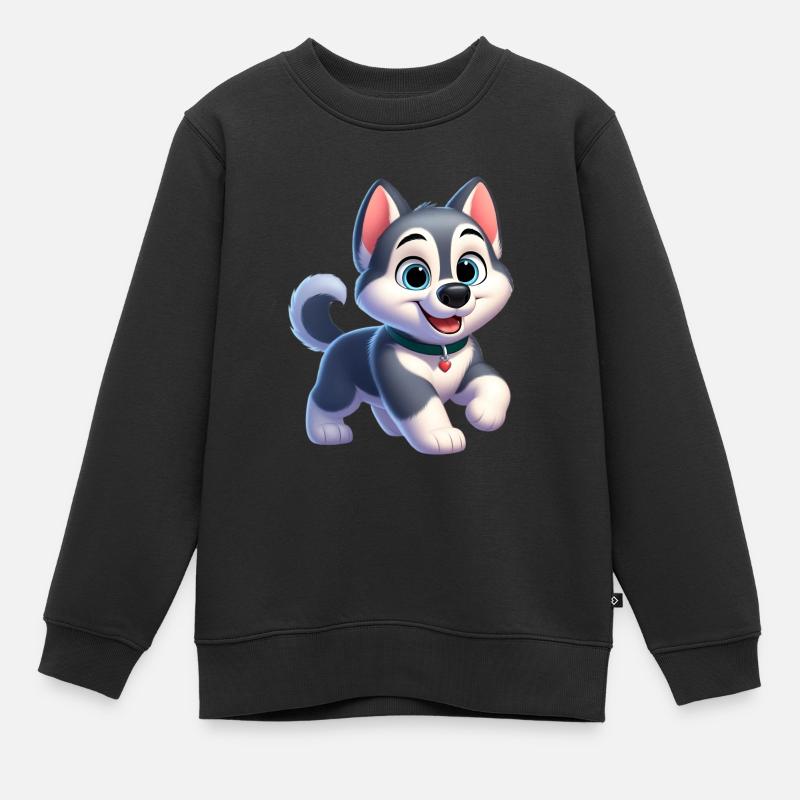 husky 2 - Sweat Premium enfant bio - noir