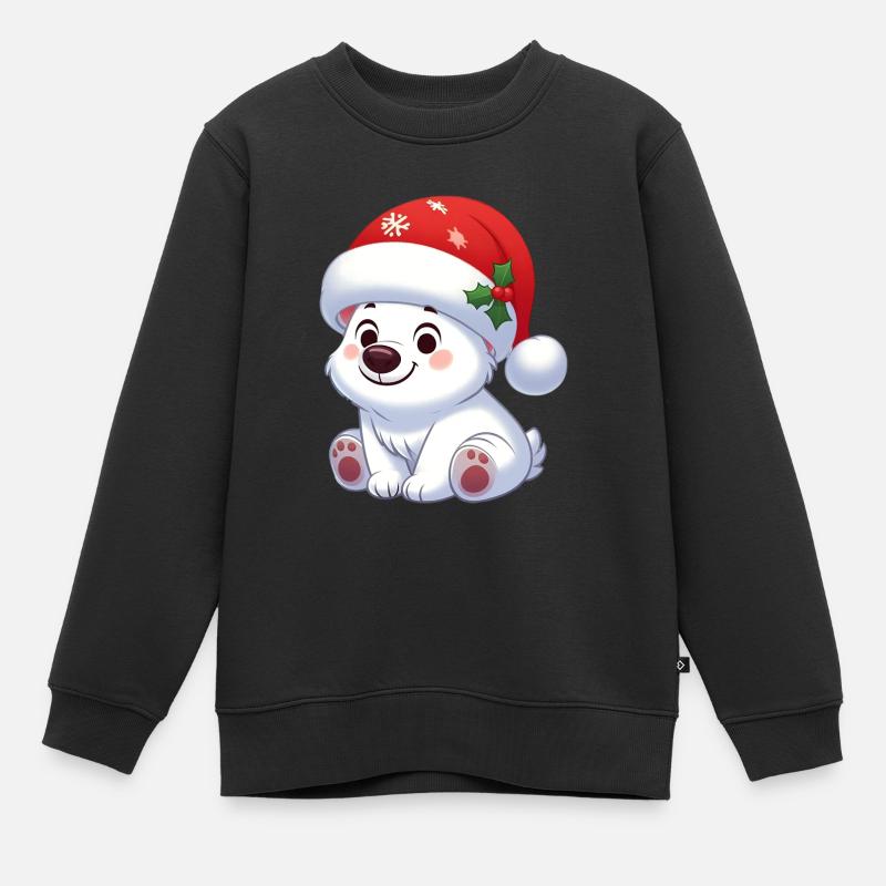 polar bear 13 - Sweat Premium enfant bio - noir