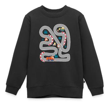 Spielen Sie Autorennen auf dem Rücken Familiengeschenk - Kinder Premium Organic Sweatshirt - Schwarz - Vorne - AI Model Kid Female (0cm)
