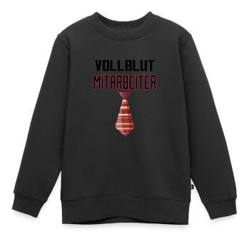 Vollblut Mitarbeiter - Kinder Premium Organic Sweatshirt - Schwarz - Vorne - AI Model Kid Female (0cm)