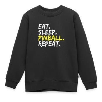 Eat Sleep Pinball Repeat Flipper Machine Flipper - Kids Premium Organic Sweatshirt - black - Front - AI Model Kid Female (0cm)