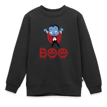 Vampir Halloween - Kinder Premium Organic Sweatshirt - Schwarz - Vorne - AI Model Kid Female (0cm)