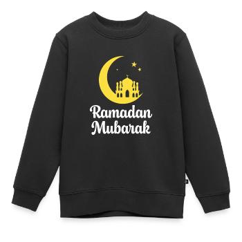 Ramadan Murbarak - Kids Premium Organic Sweatshirt - black - Front - AI Model Kid Female (0cm)