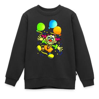 CLOWN Party - Kinder Premium Organic Sweatshirt - Schwarz - Vorne - AI Model Kid Female (0cm)