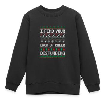 Ich finde deinen Mangel an Jubel beunruhigend - Kinder Premium Organic Sweatshirt - Schwarz - Vorne - AI Model Kid Female (0cm)