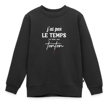 Ich albern mit Onkel - Kinder Premium Organic Sweatshirt - Schwarz - Vorne - AI Model Kid Female (0cm)