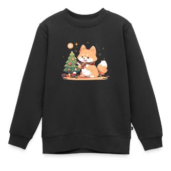 Red Panda Christmas tree - Kinder Premium Organic Sweatshirt - Schwarz - Vorne - AI Model Kid Female (0cm)