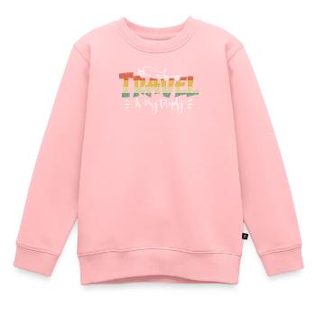 Abenteuer Reisen Präsent Reiseliebhaber - Kinder Premium Organic Sweatshirt - Rosa - Vorne - AI Model Kid Female (0cm)