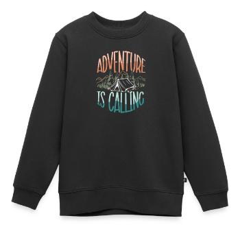 Abenteuer Reisen Präsent Reiseliebhaber - Kinder Premium Organic Sweatshirt - Schwarz - Vorne - AI Model Kid Female (0cm)