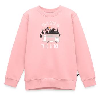Camping Camper Präsent Naturliebhaber - Kinder Premium Organic Sweatshirt - Rosa - Vorne - AI Model Kid Female (0cm)