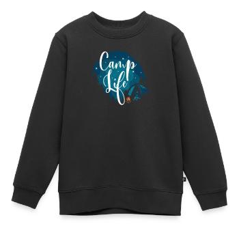 Camping Camper Präsent Naturliebhaber - Kinder Premium Organic Sweatshirt - Schwarz - Vorne - AI Model Kid Female (0cm)