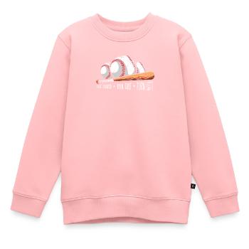 Baseball Präsent Homerun Baseballspieler Athlet - Kinder Premium Organic Sweatshirt - Rosa - Vorne - AI Model Kid Female (0cm)