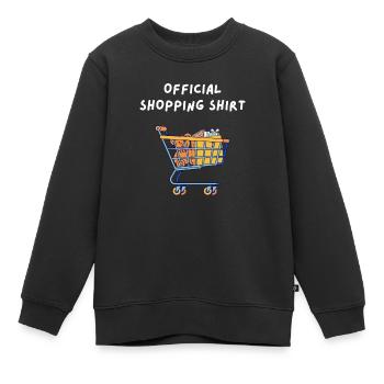 Chemise officielle de shopping - Sweat Premium enfant bio - noir - Devant - AI Model Kid Female (0cm)
