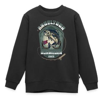 Norwegen Angeltour 2025 - Kinder Premium Organic Sweatshirt - Schwarz - Vorne - AI Model Kid Female (0cm)