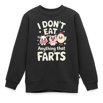 Végétarien Végétalien Végétarien Végétarien - Sweat Premium enfant bio - noir - Devant - AI Model Kid Female (0cm)