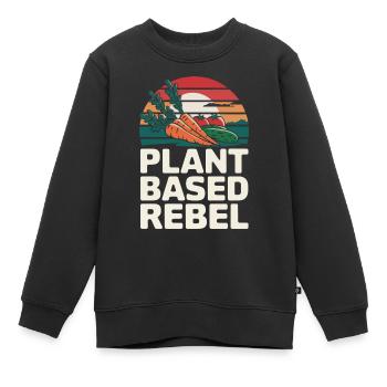 Végétarien Végétalien Végétarien Végétarien - Sweat Premium enfant bio - noir - Devant - AI Model Kid Female (0cm)